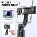 Selfie Stick Tripod, All in One Extendable & Portable iPhone Tripod Selfie Stick with Wireless Remote Compatible with iPhone 17 16 15 14 13 12 pro Xs Max, Galaxy Note10/S20/S10/OnePlus 9/9 PRO etc