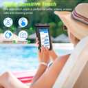 2 x Waterproof Phone Pouch 7.2'', IPX8 Floating Underwater Cellphone Dry Bag Case Holder for iPhone 15 14 13 12 11 Pro Max XS Plus X Samsung, Phone Protector for Vacation Beach Swimming Surfing Skiing
