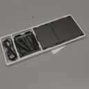 Samsers Foldable Bluetooth Keyboard with Touchpad, Portable Wireless Keyboard with Stand Holder, Rechargeable Full Size Ultra Slim Pocket Folding Keyboards for Android Windows IOS Tablet & Laptop-Gray, Grey (BTx1)