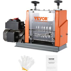 VEVOR Electric Wire Stripping Machine 0.06"-0.98" Automatic Wire Stripper | 60W Copper Cable Stripper with 7 Channels, Transparent Cover, Adjustable Knob, for Wire Stripping Scrap Copper Recycling
