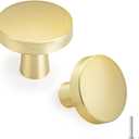 goldenwarm 6 Pack Gold Dresser Cabinet Knobs for Kitchen Hardware Handles Round Drawer Knob for Closet Bifold Modern Cabinets Pulls,1.27 Inch