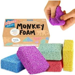 Impresa Monkey Foam Giant Foam Blocks - 5-Pack - Calming Sensory Play & Sensory Toys for Kids - Squishy Molding & Creative Toys - Fidget Gear for Easter Basket - Ages 3+