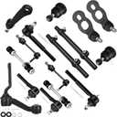 SCITOO 16pcs Front Suspension Kit Inner Outer Tie Rod End fit 1998-2002 for Ford Crown Victoria for Lincoln Town Car for Mercury Grand Marquis with Idler Arm Pitman Arm Ball Joint Sway Bar Link