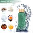 Collapsible Water Bottles,650ml,Leak Proof,Reuseable BPA Free Silicone Foldable Water Bottles,Durable Lightweight for Travel Gym Camping Hiking,Compact Size Portable Sports Water Bottle (Green)