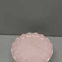 LIYH 20 Pcs 7.5 Inch Pink Scalloped Plastic Plates Reusable - Unbreakable Plastic Cake Dessert Plates for Weddings Party Outdoor Picnics Dishwasher Safe BPA Free(20Guests)