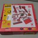 GAGAKU Pretend Hair Salon Toys for Girls,Pretend Makeup for Toddlers Dress Up Beauty Salon Set Stylist Kit with Hair Dryer Apron Curling Flat Scissors Accessories Girl Gifts