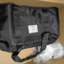 Travel Tote Bag with Trolley Sleeve Expandable Extra Duffel Bag with Wheels Lightweight Traveling Foldable Suitcase (Black)