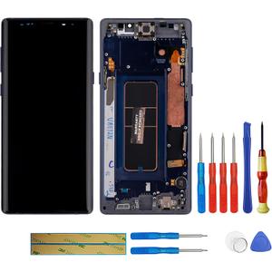 [with Frame][Support Fingerprint Function] Swark New OELD Display Compatible with Galaxy Note 9 N960U N950F Touch Screen Digitizer Assembly with Upgraded Repair Tools Kit