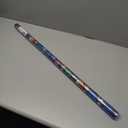 Frosted Privacy Window Film Stained Glass Style Adhesive-Free Residue-Free Reusable Easy to Install with Tools (Frosted Stain Flair, 17.5 X 78.7 in)