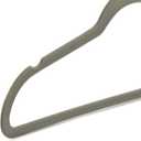 Amazon Basics Slim Velvet Non-Slip Space Saving Suit Clothes Hangers, Closet Organizer, Gray/Silver, 50-Pack