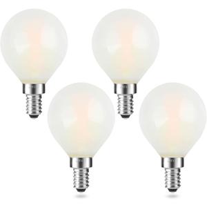 AIELIT Frosted E12 LED Light Bulbs 25-Watt Equivalent, Warm White 2700K, 2W G15/G50 Globe LED Bulb for Beside Lamp Ceiling Fan Pendant Lights Chandelier Fixture, 200 lm, 4 Pack