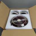 Stoneware Dinnerware Sets Service for 4, 12 pcs Reactive Glaze Plates and Bowls Sets, Handmade Ceramic Dish Set, Highly Chip and Crack Resistant Modern Plate Set, Brown Green