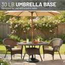 US Weight 30 Pound Fillable Umbrella Base- Made in the USA - Black