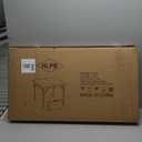 HLPB 34'' Square Folding Card Table, Fold-in-Half Portable Dining Table with Handle and Safety Lock, Foldable Plastic Dining Table Indoor Outdoor for Camping, Picnic and Party Event, White