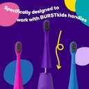 BURST Genuine Replacement Heads for Kids Electric Toothbrush (Purple/3 Pack) | Perfect Fit | Ultra Soft Bristles | 9 Months of Supply