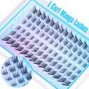 Manga Lash Clusters Fairy Cat Eye Lash Clusters Natural Fox Eye Eyelashes Clusters Wispy C Curl Cluster Eyelash Extensions Anime DIY Individual Lashes Natural Look by Geeneiya, Left and Right