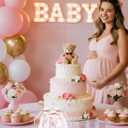 Baby Shower Favors 50 Sets for Guests  1.18oz Acrylic Shot Glasses Bulk with Organza Bags & Thank You Tags  Baby Shower Party Favor for Gender Reveal Party(Pink) (Girl)