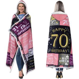Mother's Day Daughter Gifts from Mom, Christmas Birthday Daughter Gift Sherpa Wearable Blanket Hoodie, 70.8" X 47.3"