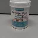 Wider Ear Cleaner Finger Wipes 60 Counts, Dog Ear Cleaner, Grooming Kit Care for Dogs and Cats,Otic Cleaning Pads, Remove Wax, Dirt & Stop Smelly, Itchy, Non-Irritating, Coconut Scent (1.77" 60pcs)