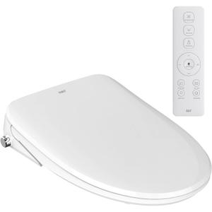 R&T V305 Round Bidet Toilet Seat, Electri Bidet Seat with Adjustable Warm Water, Air Dryer, Heated Seat, Night Light, Deodorization