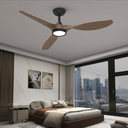 Roomratv Ceiling Fans with Lights and Remote, Ceiling Fan 52 Inch Black Walnut Color Quiet DC Motor 3 CCT Memory Modern Large Airflow Noiseless Reversible 6 Speeds 3 Timers Indoor for Farmhouse