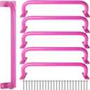 ESPETS 17 Inch 6 Pieces Pink Safety Handles for Playground Equipment - Swing Set Attachment Grab Handle, Playset Accessories Hand Grips, Indoor Monkey Bars for Kids