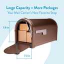 Architectural Mailboxes Hillsborough Heavy duty Decorative Steel Metal Post Mounted Mail Box for outside, Copper, Large Curbside Mailbox with Magnetic Latch