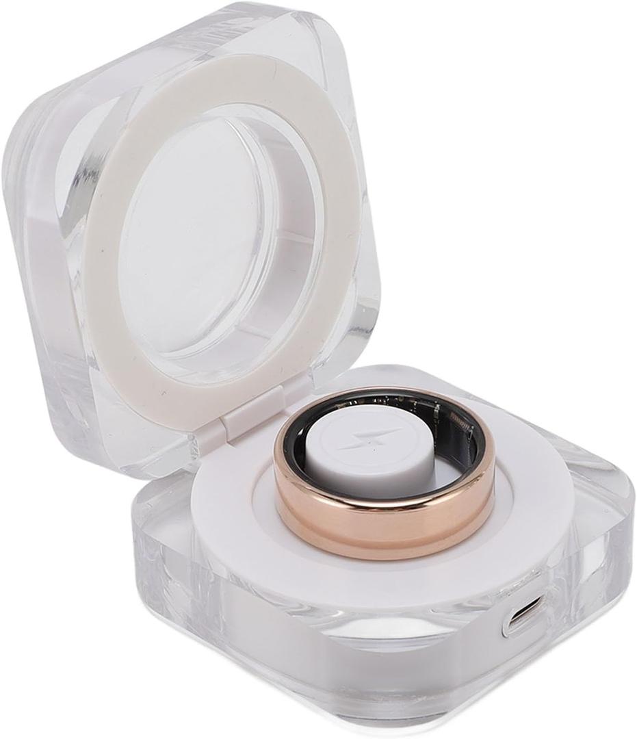 Smart Ring, a Smart Ring for Women and Men, with a Charging case, Supports Heart Rate, Blood Oxygen, Sleep Health Monitoring, and Sports Tracking Ring. (Rose Gold, 8#)