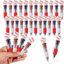 Baseball Party Favors Baseball Pens Mini Multicolor Pen in One Cute Fun 4-in-1 Pens Bulk Cool Ballpoint Pen for Birthday Gifts Teacher Supplies (Baseball, 24)