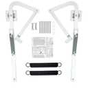 55-2 Attic Ladder Hinge Arms with Springs, Compatible with Werner Mk5, WU2210, W2208, W2210, Suitable for Werner Attic Ladders Manufactured After 2010, Heavy Duty Thick Galvanized Material