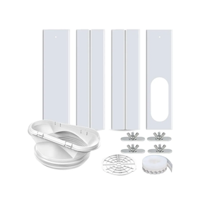 Portable Air Conditioner Window Kit,2-in-1 Universal Window Seal for 5.1"/5.9" Exhaust Hose and Tumble Dryer,Mobile A/C Window Vent Seal Kit with 4 Adjustable Seal Plate