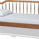 Baxton Studio Parson Classic Mid-Century Modern Walnut Brown Finished Wood Twin Size Daybed