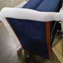 Casa Vita Mid-Century Modern Recliner - Navy Blue Fabric