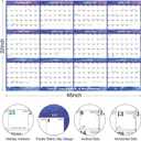 3pcs 32" x 48" 2026 Wall Calendar Dry Erase - Large Starry Sky Calendar Wet & Dry Erasable Laminated 12 Month Annual Yearly Planner, Reversible, Horizontal/Vertical (2026 Wall Calendar)