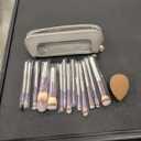 Travel Makeup Brush Set BS-MALL 14 Pcs with 1 Pcs Makeup Sponge  Essential Foundation Powder Concealers, Eye Shadows, Blush Makeup Brushes with Travel Makeup Case (Champagne)