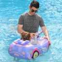Swimbobo Toddler Pool Float with Seat Boat Inflatable Ride-on Airplane Pirates Sharks Car for Kids Outdoor Toys