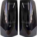 Tail Lights Compatible with 2003-2006 Chevy Silverado 1500 2500 3500 2007 Classic, C-Type LED Tube Black Smoked Lens Rear Brake Lamps OE Replace GM2800174, GM2801174