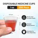 Turbo Bee Disposable Medicine Cups (1 oz) 1200 Pack,Small Plastic Measuring Cups for Medical Purposes, or Mixing and Measuring Resin, Epoxy, DIY Arts, Paint