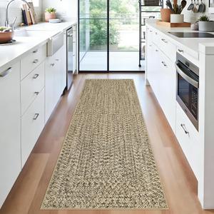 Garvee Printed Rug (Not Woven!) 2x8 Runners for Hallway Non-Slip Washable Kitchen Rugs, Farmhouse Area Rug Soft Modern Low Pile Indoor Carpet Runners for Entryways, Living Room, Bathroom