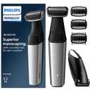 Philips Bodygroom Series 5000, Showerproof Groin and Body Trimmer, Close and Comfortable Shave, Complete Body Grooming Including Back, 60 Min. Runtime, Model BG5025/40 (Black)