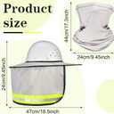SATINIOR 2 Pcs Sun Hard Hat Neck Protection High Visibility Full Brim Mesh Sun Protection and Neck Gaiter Bandana Face Scarf for Construction Helmet Hard Hat Accessories, Reflective(Dusty Grey)