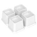 Napnapday Bed Risers 3 Inch Heavy Duty Bed Furniture Elevators, 1,500 lbs Lifts Up Riser for Sofa and Table Set of 9, White