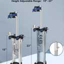 Drywall Stilts, 15"-23" Stilts for Adults Adjustable Heights Aluminum Work Stilts with Protective Knee Pads for Sheetrock Drop Ceiling Painting Painter Exterior Wall Painting and High Shrub Trimming