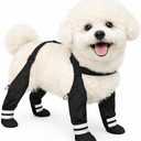 Suspender Boots for Small Dogs, Tiny Dog Boots Anti-Slip & Fall Waterproof Puppy Shoes Leggings, Adjustable Paws Protector for Small Breed Dogs Winter Snow Rain Hiking (XS)