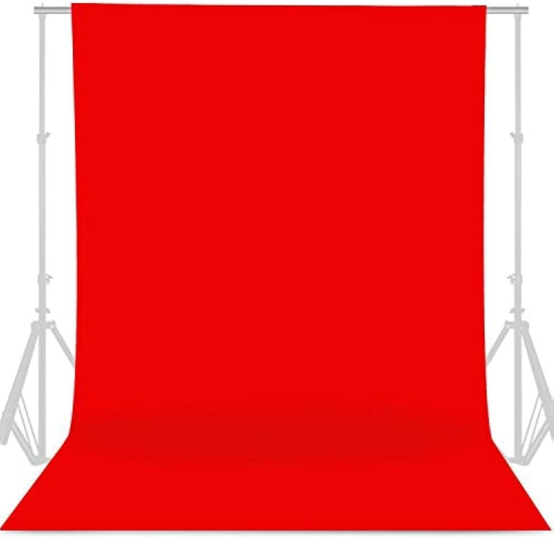GFCC 6FT x 10FT Red Polyester Backdrop Curtain for Wedding Party Banquet,Fabric Backdrop