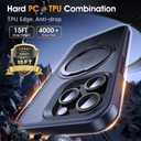 Supdeal Magnetic Kickstand for iPhone 14 Pro Case, Compatible with MagSafe 360 Rotatable Ring Stand Holder, Non-Slip Hard Matte Translucent Cover Military-Grade Shockproof Phone Case, 6.1", Black