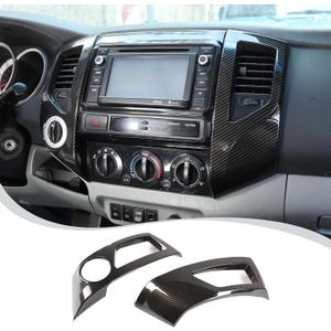 LLKUANG Car ABS Central Control Dashboard Air Outlet Frame Cover Trim Compatible with Toyota Tacoma 2011 2012 2013 2014 2015 Interior Accessories