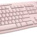 Logitech MK270 Wireless Keyboard and Mouse Combo for Windows, 2.4 GHz, 8 Multimedia Keys, PC, Laptop, Wireless Keyboard Compact Mouse Combo - Rose (1 Pack)