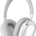 T-fun NC95 Hybrid Active Noise Cancelling Headphones with Knob Control, 65H Playtime Over Ear Headphones Wireless Bluetooth 5.3, App Control, Hi-Res Audio, Comfort Fit, Clear Calls for Travel/Workout (Silver)