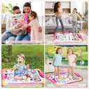 Cyiecw 3-in-1 Unicorn Musical Mat, Piano Drum Play Mat Unicorn Gifts for 1 2 3 Year Old Girls, Sensory Early Educational Musical Learning Toys for Baby Boys, Birthday Gift for Toddlers 1-5 Years Old